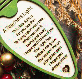 Intra απο ξύλο plywood 3mm-4mm πάχος – Στολίδι δασκάλου Laser Δίασταση  20x20 cm INTRAFABR-81159625 - Image 1