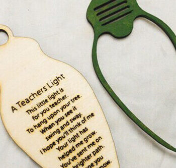 Intra απο ξύλο plywood 3mm-4mm πάχος – Στολίδι δασκάλου Laser Δίασταση  20x20 cm INTRAFABR-81159625 - Image 3