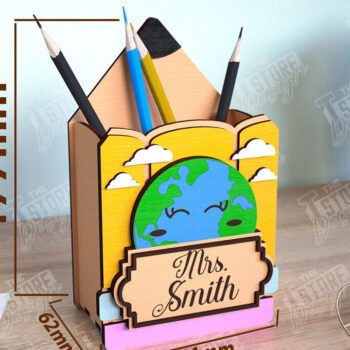 Intra απο ξύλο plywood 3mm-4mm πάχος – Πακέτο μολυβοθήκης δασκάλου | Στάντα στυλό Δίασταση  20x20 cm INTRAFABR-111598844 - Image 11