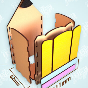 Intra απο ξύλο plywood 3mm-4mm πάχος – Μολυβοθήκη Δάσκαλος | Στάντα στυλό | CNC Δίασταση 20x20 cm INTRAFABR-111598332 - Image 2