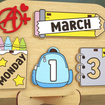 Intra απο ξύλο plywood 3mm-4mm πάχος – Πακέτο Διαρκούς Ημερολογίου Δασκάλου | CNC Δίασταση  20x20 cm INTRAFABR-116837553 - Image 4