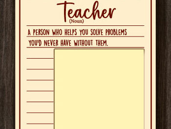 Intra απο ξύλο plywood 3mm-4mm πάχος – Teacher Sticky Note Holder Cut Laser Δίασταση  20x20 cm INTRAFABR-98958330 - Image 1