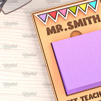 Intra απο ξύλο plywood 3mm-4mm πάχος – Δάσκαλος κολλώδες σημειωματάριο, Δίασταση 20x20 cm INTRAFABR-96508292 - Image 1