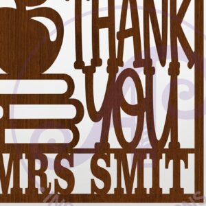 Intra απο ξύλο plywood 3mm-4mm πάχος – Δάσκαλος Ευχαριστώ Τετράγωνο Όνομα Δίασταση  20x20 cm INTRAFABR-118310076