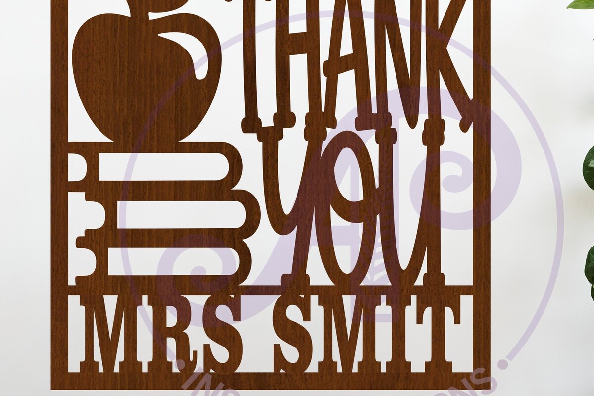 Intra απο ξύλο plywood 3mm-4mm πάχος – Δάσκαλος Ευχαριστώ Τετράγωνο Όνομα Δίασταση  20x20 cm INTRAFABR-118310076