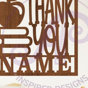 Intra απο ξύλο plywood 3mm-4mm πάχος – Δάσκαλος Ευχαριστώ Τετράγωνο Όνομα Δίασταση  20x20 cm INTRAFABR-118310076 - Image 2