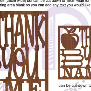 Intra απο ξύλο plywood 3mm-4mm πάχος – Δάσκαλος Ευχαριστώ Τετράγωνο Όνομα Δίασταση  20x20 cm INTRAFABR-118310076 - Image 6