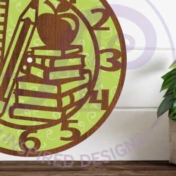 Intra απο ξύλο plywood 3mm-4mm πάχος – Πρότυπο κοπής με λέιζερ ρολόι τοίχου δασκάλου Δίασταση  40x30 cm INTRAFABR-95014733 - Image 3