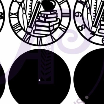 Intra απο ξύλο plywood 3mm-4mm πάχος – Πρότυπο κοπής με λέιζερ ρολόι τοίχου δασκάλου Δίασταση  40x30 cm INTRAFABR-95014733 - Image 5