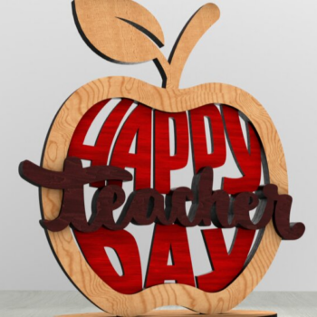 Intra απο ξύλο plywood 3mm-4mm πάχος – Σετ ντεκόρ γραφείου δασκάλου (3 τεμαχίων) Δίασταση  20x20 cm INTRAFABR-122893775 - Image 3