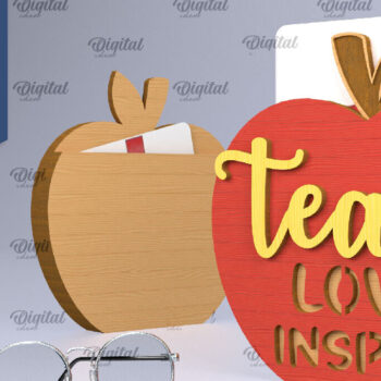 Intra απο ξύλο plywood 3mm-4mm πάχος – Δωροθήκη Δωροκάρτας Καθηγητών Δίασταση  20x20 cm INTRAFABR-95577422 - Image 1