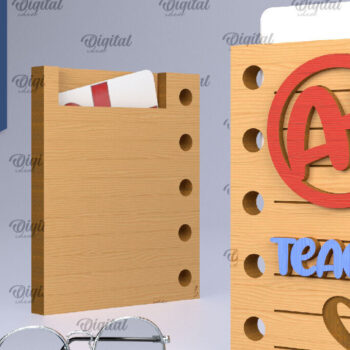 Intra απο ξύλο plywood 3mm-4mm πάχος – Δωροθήκη Δωροκάρτας Καθηγητών Δίασταση  20x20 cm INTRAFABR-95577490 - Image 1