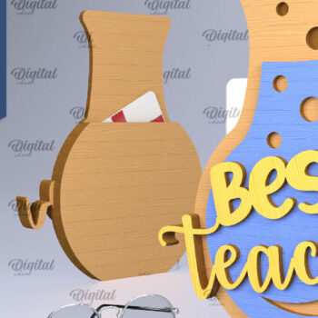 Intra απο ξύλο plywood 3mm-4mm πάχος – Δωροθήκη Δωροκάρτας Καθηγητών Δίασταση  20x20 cm INTRAFABR-95577542 - Image 1