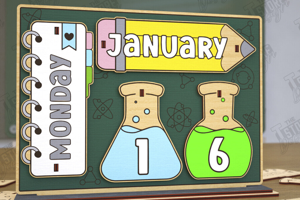 Intra απο ξύλο plywood 3mm-4mm πάχος – Ημερολόγιο Δασκάλου Αιώνιο Θρανίο | CNC Δίασταση  20x20 cm INTRAFABR-116836215