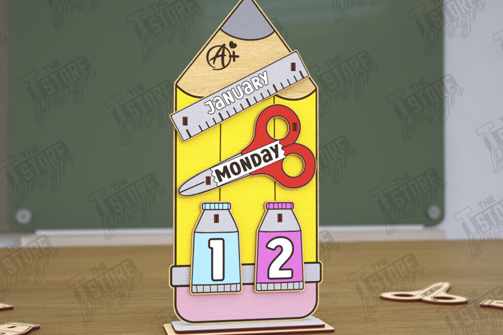 Intra απο ξύλο plywood 3mm-4mm πάχος – Ημερολόγιο Δασκάλου Αιώνιο Θρανίο | CNC Δίασταση  20x20 cm INTRAFABR-116836228