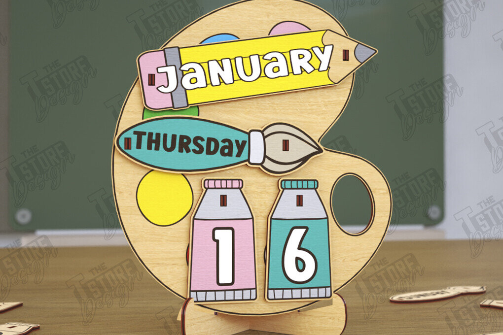 Intra απο ξύλο plywood 3mm-4mm πάχος – Ημερολόγιο Δασκάλου Αιώνιο Θρανίο | CNC Δίασταση  20x20 cm INTRAFABR-116836243