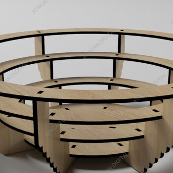 Intra απο ξύλο plywood 3mm-4mm πάχος – Tealight Box, Cupcake Stand καλάθι φρούτων Δίασταση 20x20 cm INTRAFABR-68569166 - Image 1