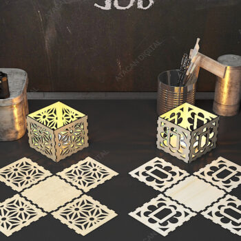 Intra απο ξύλο plywood 3mm-4mm πάχος – Tealight Box, Cupcake Stand καλάθι φρούτων Δίασταση 20x20 cm INTRAFABR-68569166 - Image 8