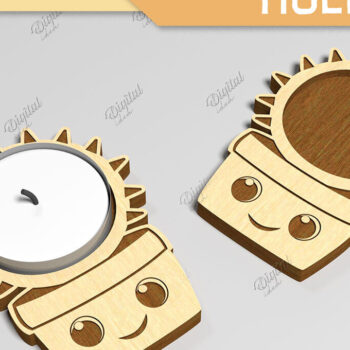 Intra απο ξύλο plywood 3mm-4mm πάχος – Κηροπήγιο Tealight Δέσμη κοπής με λέιζερ Δίασταση  20x20 cm INTRAFABR-86856660 - Image 4