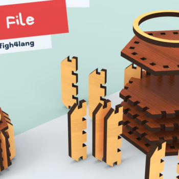 Intra απο ξύλο plywood 3mm-4mm πάχος – Κηροπήγιο ρεσώ, Αρχείο κοπής με λέιζερ Δίασταση  20x20 cm INTRAFABR-87522070 - Image 3