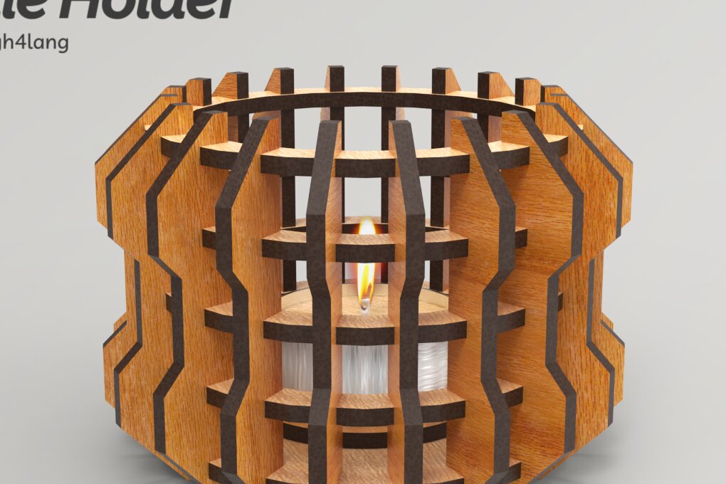 Intra απο ξύλο plywood 3mm-4mm πάχος – Κηροπήγιο ρεσώ | Αρχείο κοπής με λέιζερ Δίασταση  20x20 cm INTRAFABR-87999886