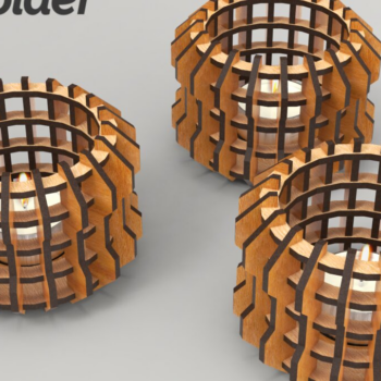 Intra απο ξύλο plywood 3mm-4mm πάχος – Κηροπήγιο ρεσώ | Αρχείο κοπής με λέιζερ Δίασταση  20x20 cm INTRAFABR-87999886 - Image 2