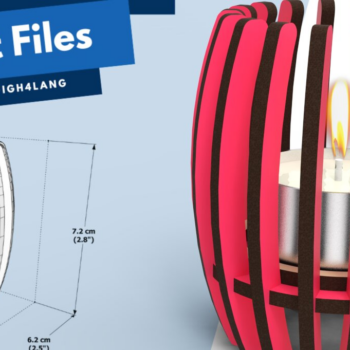 Intra απο ξύλο plywood 3mm-4mm πάχος – Κηροπήγιο ρεσώ, Αρχείο κοπής με λέιζερ Δίασταση  20x20 cm INTRAFABR-87484244 - Image 1