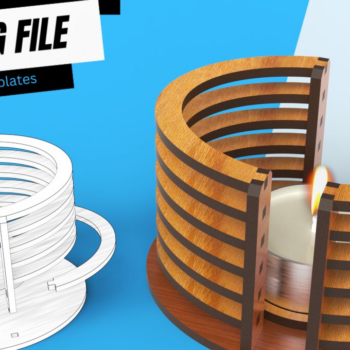 Intra απο ξύλο plywood 3mm-4mm πάχος – Στάση κεριών ρεσώ | Κοπή λέιζερ | Δίασταση  20x20 cm INTRAFABR-93669656 - Image 1