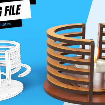 Intra απο ξύλο plywood 3mm-4mm πάχος – Στάση κεριών ρεσώ | Κοπή λέιζερ | Δίασταση  20x20 cm INTRAFABR-93669656 - Image 3