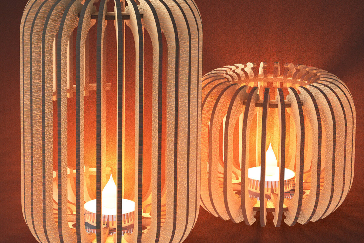 Intra απο ξύλο plywood 3mm-4mm πάχος – Tealight Holder File Bundle Lasercut Δίασταση  20x20 cm INTRAFABR-79576878