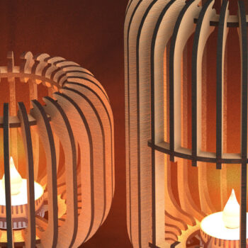 Intra απο ξύλο plywood 3mm-4mm πάχος – Tealight Holder File Bundle Lasercut Δίασταση  20x20 cm INTRAFABR-79576878 - Image 2