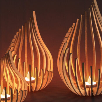 Intra απο ξύλο plywood 3mm-4mm πάχος – Tealight Holders Set Files για Laser Δίασταση 20x20 cm INTRAFABR-79647354 - Image 2
