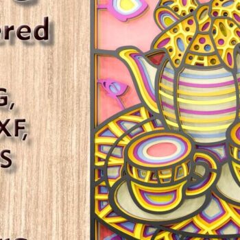 Intra απο ξύλο plywood 3mm-4mm πάχος – Αρχεία κοπής με λέιζερ πολλαπλών στρώσεων Teapot 3D Δίασταση  20x20 cm INTRAFABR-109512101 - Image 1