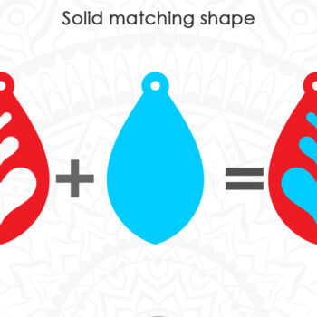 Intra απο ξύλο plywood 3mm-4mm πάχος – Σκουλαρίκια Tear Drop, Valentines Jewel Δίασταση  5x5 cm INTRAFABR-6773069 - Image 3