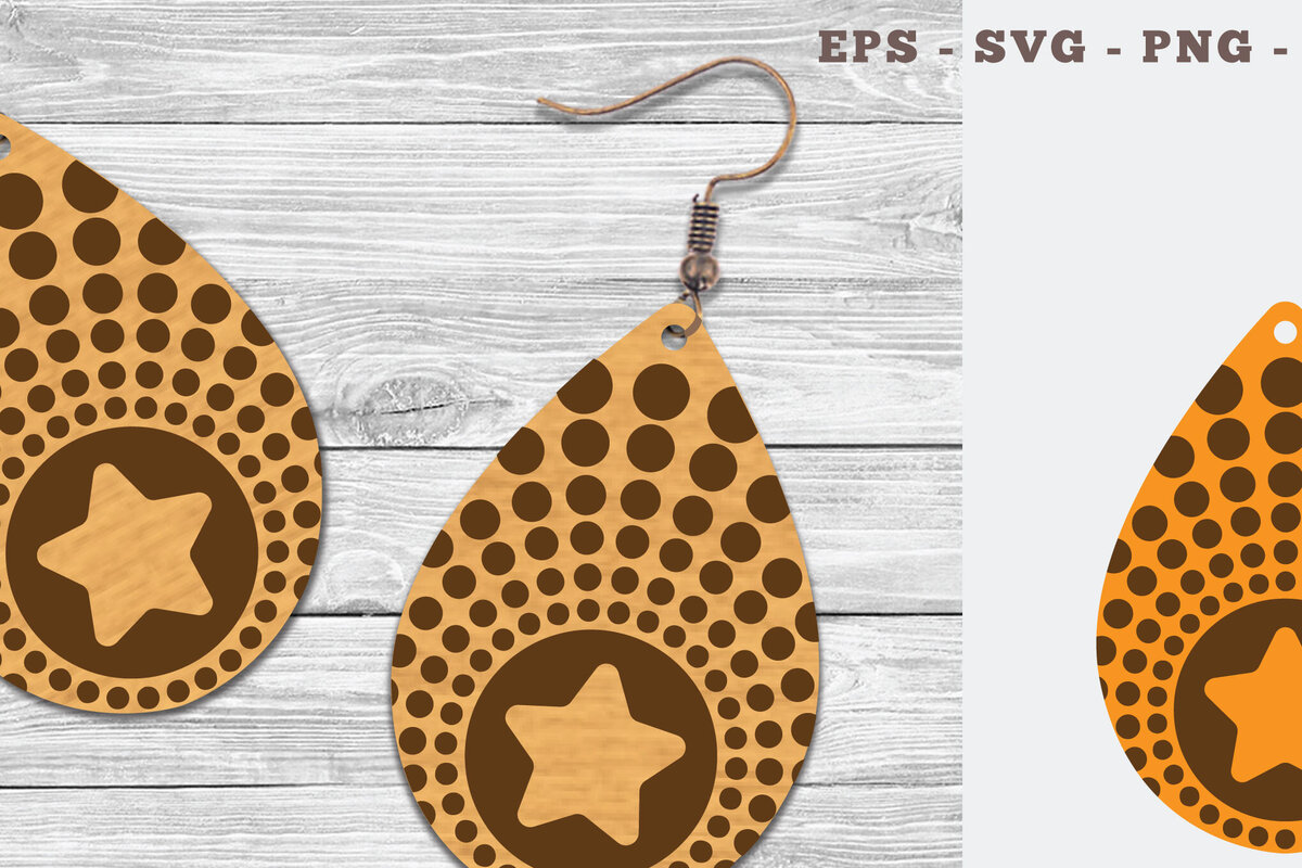 Intra απο ξύλο plywood 3mm-4mm πάχος – Σκουλαρίκια Tear Drop 2 Δίασταση  5x5 cm INTRAFABR-106747772