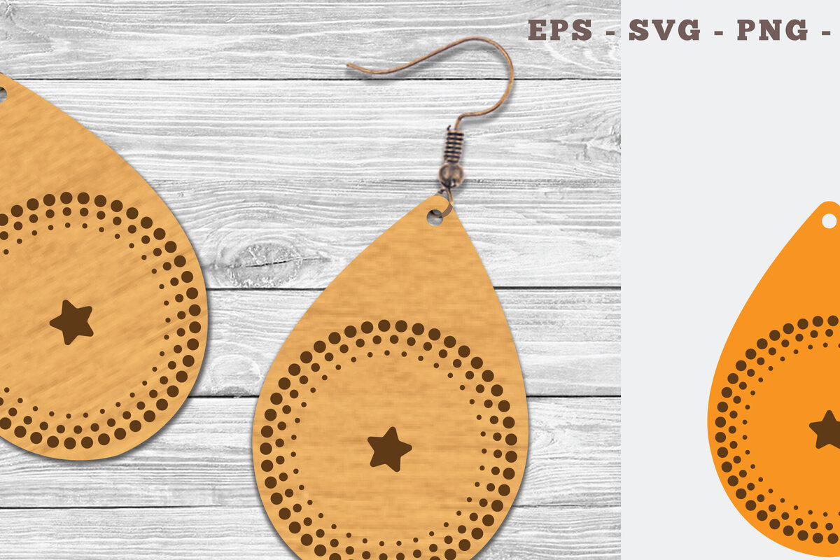 Intra απο ξύλο plywood 3mm-4mm πάχος – Σκουλαρίκια Tear Drop 5 Δίασταση  5x5 cm INTRAFABR-106748096