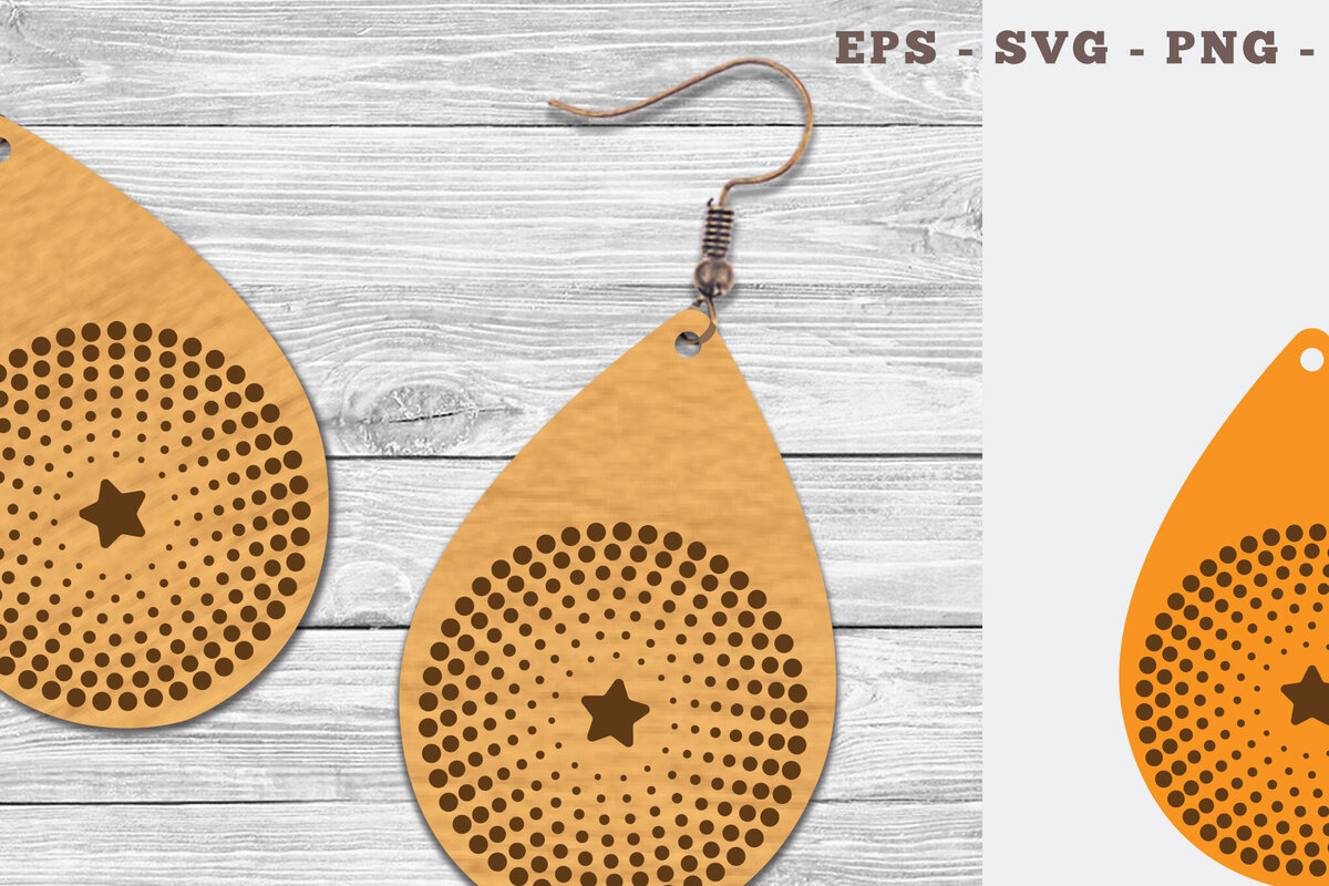 Intra απο ξύλο plywood 3mm-4mm πάχος – Σκουλαρίκια Tear Drop 6 Δίασταση  5x5 cm INTRAFABR-106748158