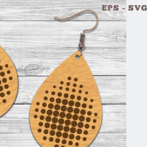 Intra απο ξύλο plywood 3mm-4mm πάχος – Σκουλαρίκια Tear Drop 7 Δίασταση  5x5 cm INTRAFABR-106748221