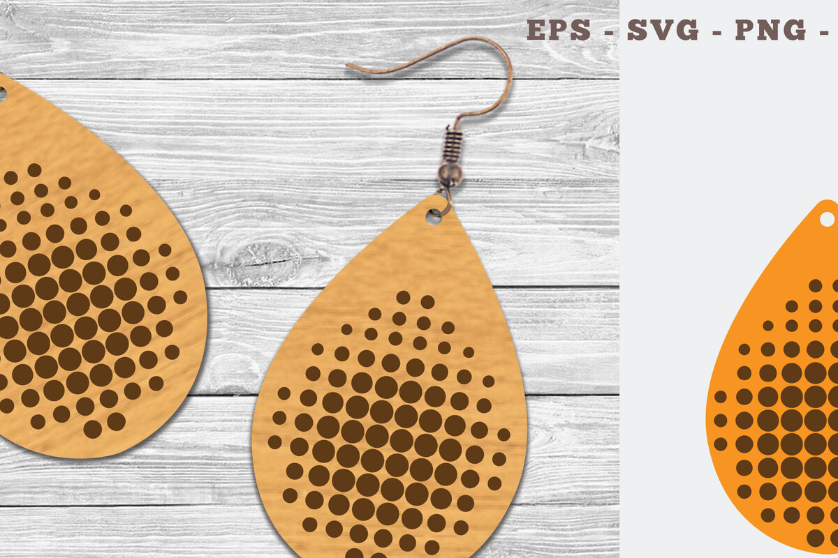 Intra απο ξύλο plywood 3mm-4mm πάχος – Σκουλαρίκια Tear Drop 7 Δίασταση  5x5 cm INTRAFABR-106748221