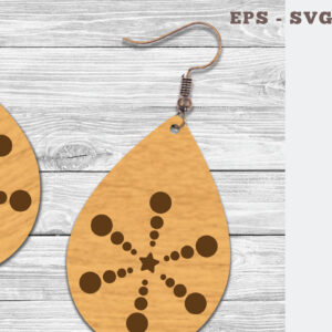 Intra απο ξύλο plywood 3mm-4mm πάχος – Σκουλαρίκια Tear Drop 8 Δίασταση  5x5 cm INTRAFABR-106748254