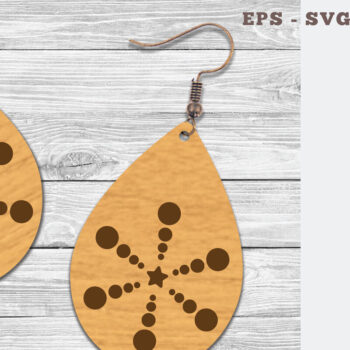 Intra απο ξύλο plywood 3mm-4mm πάχος – Σκουλαρίκια Tear Drop 8 Δίασταση  5x5 cm INTRAFABR-106748254 - Image 1