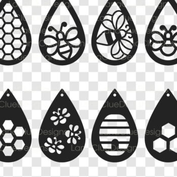 Intra απο ξύλο plywood 3mm-4mm πάχος – Δάκρυ Σκουλαρίκια Μέλισσας Πακέτο Δίασταση  5x5 cm INTRAFABR-70810683 - Image 3