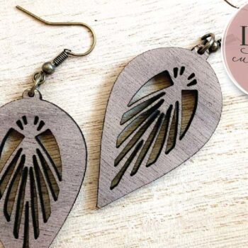 Intra απο ξύλο plywood 3mm-4mm πάχος – Σκουλαρίκια λέιζερ Teardrop Boho Δίασταση 5x5 cm INTRAFABR-74257518 - Image 1