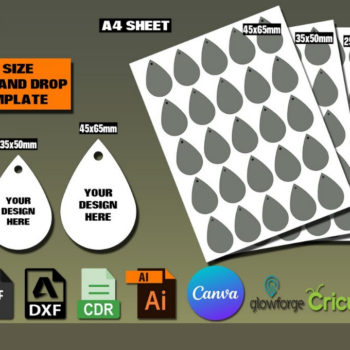 Intra απο ξύλο plywood 3mm-4mm πάχος – Σκουλαρίκι δάκρυ 266 Δίασταση  5x5 cm INTRAFABR-118683282 - Image 2