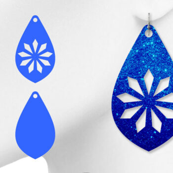 Intra απο ξύλο plywood 3mm-4mm πάχος – Πρότυπο σκουλαρίκι δάκρυ Δίασταση  5x5 cm INTRAFABR-8916508 - Image 1