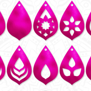 Intra απο ξύλο plywood 3mm-4mm πάχος – Σκουλαρίκια δάκρυ Δίασταση  5x5 cm INTRAFABR-7202355 - Image 1