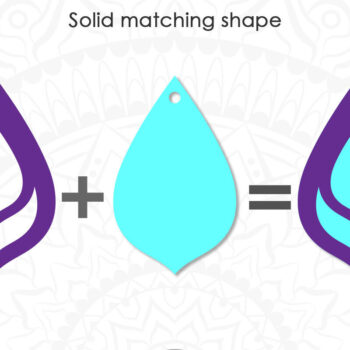 Intra απο ξύλο plywood 3mm-4mm πάχος – Σκουλαρίκια δάκρυ Δίασταση  5x5 cm INTRAFABR-7202355 - Image 2