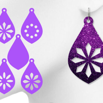 Intra απο ξύλο plywood 3mm-4mm πάχος – Σκουλαρίκια δάκρυ Δίασταση  5x5 cm INTRAFABR-6868705 - Image 1