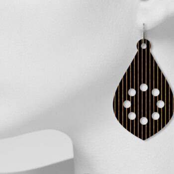 Intra απο ξύλο plywood 3mm-4mm πάχος – Σκουλαρίκια δάκρυ Δίασταση  5x5 cm INTRAFABR-6868705 - Image 3