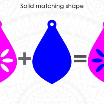 Intra απο ξύλο plywood 3mm-4mm πάχος – Σκουλαρίκια δάκρυ Δίασταση  5x5 cm INTRAFABR-6868705 - Image 4